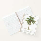 Carnet Coastal Palm Tree Personalized (Intérieur)