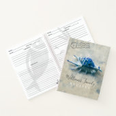Carnet Coastal Seashell bleu Monogramme Recettes familial (Intérieur)