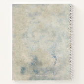 Carnet Coastal Seashell bleu Monogramme Recettes familial (Dos)