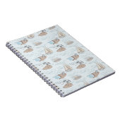 Carnet Coastal Toile Beach Scene Hand Drawn Seaside (Côté Droit)