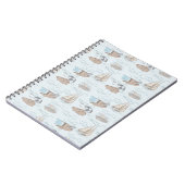 Carnet Coastal Toile Beach Scene Hand Drawn Seaside (Côté gauche)