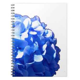 Carnet Cobalt bleu floral élégant bleu hydrangées