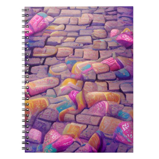 Carnet Cobblestones couleurs psychédéliques art graphique (Devant)