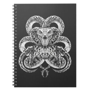 Carnet Cobra Art Déco argent Graphisme de ligne ornemen