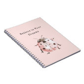 Carnet Coccinelle noire rose blush (Côté Droit)