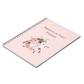 Carnet Coccinelle noire rose blush (Côté gauche)