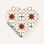 Carnet Coccinelle Rouge, Blanc, Vert Spirale en Forme de (Devant)