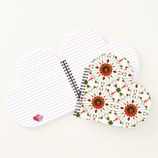 Carnet Coccinelle Rouge, Blanc, Vert Spirale en Forme de