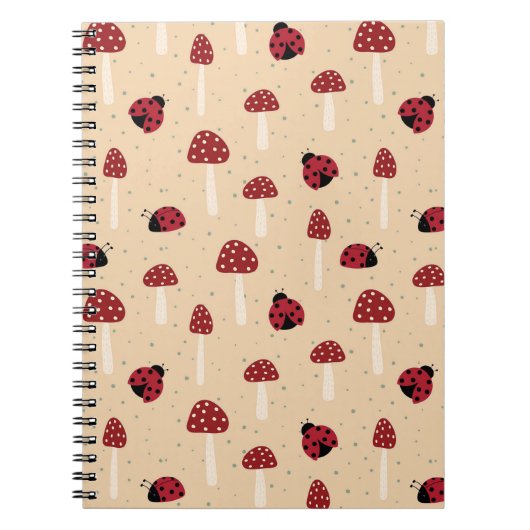 Carnet Coccinelles et Champignons Rouges (Devant)