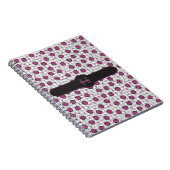 Carnet Coccinelles rose chaud et noir à carreaux gris ave (Côté Droit)