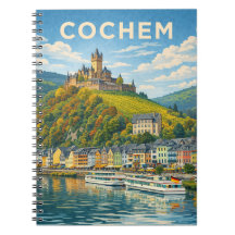 Cochem Germany Vintage Travel Art