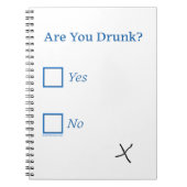 Carnet Cochez les cases SlipperyJoe's Are You Drunk marte (Devant)