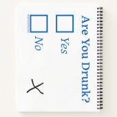 Carnet Cochez les cases SlipperyJoe's Are You Drunk marte (Dos)