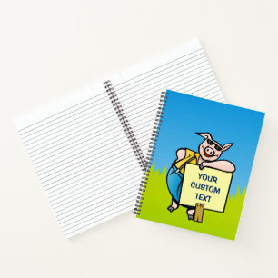 Carnet Cochon avec panneau