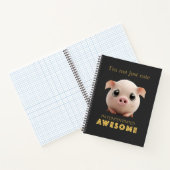 Carnet Cochon Concentré Awesome mignon adorable Citation  (Intérieur)