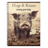 Carnet Cochon dans la boue, porcs et baisers (Devant)