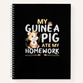 Carnet Cochon d'Inde Mignon a Mangé Mon Devoir (Devant)