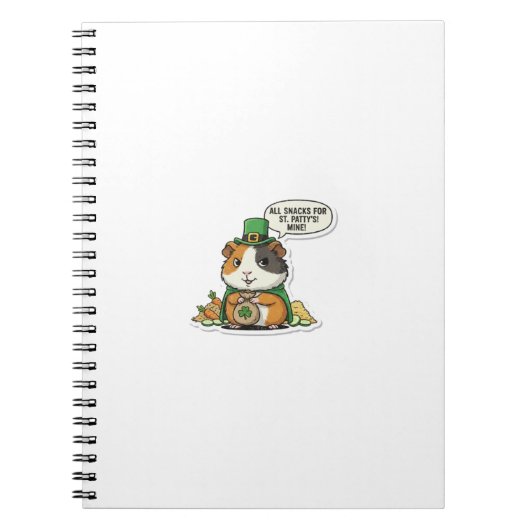 Carnet Cochon d'Inde Voleur de Friandises St.Patrick's Da (Devant)