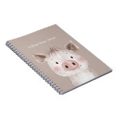 Carnet Cochon Rose Heureux de la Forêt (Côté Droit)