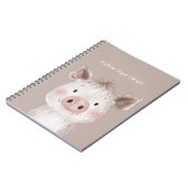 Carnet Cochon Rose Heureux de la Forêt (Côté gauche)