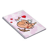 Carnet Cochon volant avec flèche et flèche (Côté Droit)