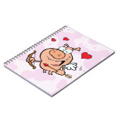 Carnet Cochon volant avec flèche et flèche (Côté gauche)