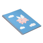 Carnet Cochon volant - Cochon mignon avec ailes (Côté Droit)