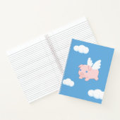 Carnet Cochon volant - Cochon mignon avec ailes (Intérieur)