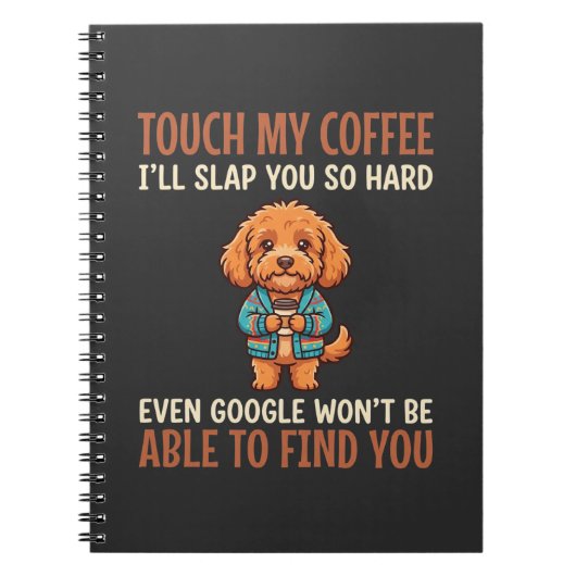 Carnet Cockapoo Amoureux de Café Drôle (Devant)