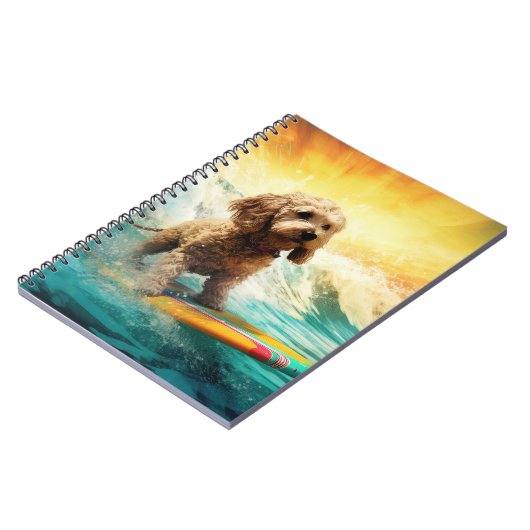 Carnet Cockapoo Beach Surf Paining (Côté gauche)