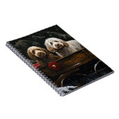 Carnet Cockapoo Traîneau enneigé Décoration de Noël (Côté Droit)