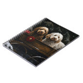 Carnet Cockapoo Traîneau enneigé Décoration de Noël (Côté gauche)