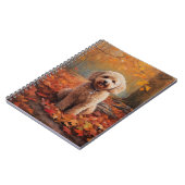 Carnet Cockapou dans les feuilles d'automne automne autom (Côté gauche)