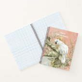 Carnet Cockatoès Floral De Saumon De Pêche (Intérieur)