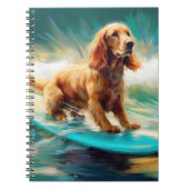 Carnet Cocker Spaniel Beach Surf Peinture (Devant)