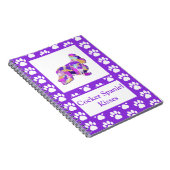 Carnet Cocker Spaniel Bisses Chien Silhouette Purple PY&B (Côté Droit)