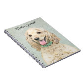 Carnet Cocker Spaniel Buff Peinture - Art Chien original (Côté Droit)