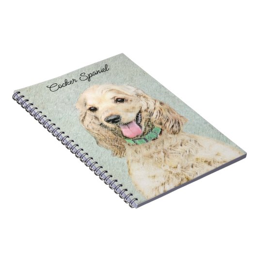 Carnet Cocker Spaniel Buff Peinture - Art Chien original (Côté Droit)
