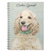 Carnet Cocker Spaniel Buff Peinture - Art Chien original (Devant)