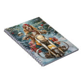 Carnet Cocker Spaniel Chien à Moto Noël  (Côté Droit)