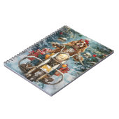 Carnet Cocker Spaniel Chien à Moto Noël  (Côté gauche)