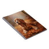 Carnet Cocker Spaniel dans les feuilles d'automne qui tom (Côté Droit)