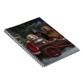 Carnet Cocker Spaniel Enneigé Traîneau Décor Noël (Côté Droit)