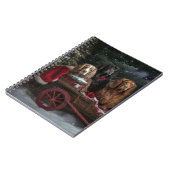 Carnet Cocker Spaniel Enneigé Traîneau Décor Noël (Côté gauche)