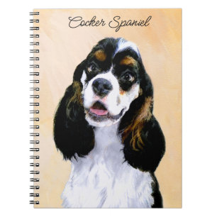 Carnet Cocker Spaniel (Parti) Painting - Original Dog Art