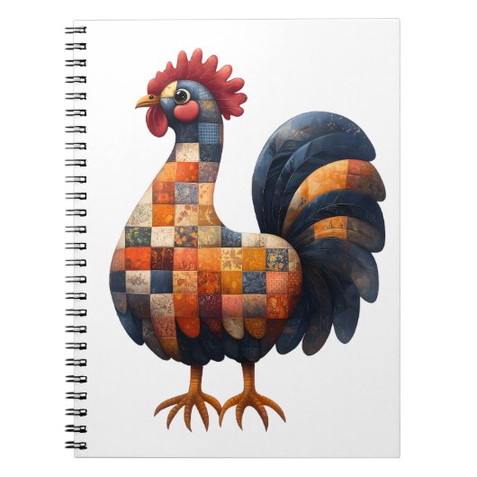 Carnet Cockerel Patchwork (Devant)