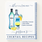 Carnet Cocktail Aquarelle Recette Boissons Mixtes (Dos)