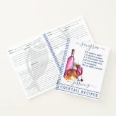 Carnet Cocktail Aquarelle Recette Boissons mixtes Sangria (Intérieur)