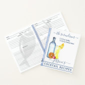 Carnet Cocktail Aquarelle Recette Boissons Mixtes Vodka (Intérieur)