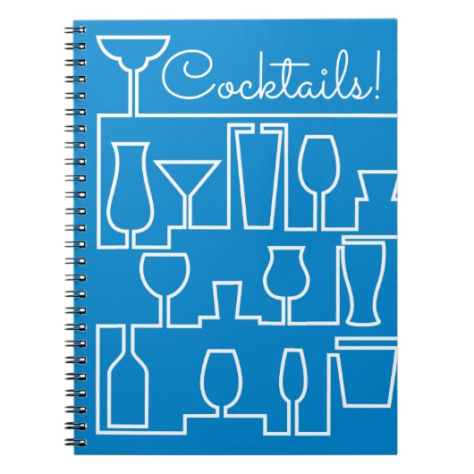 Carnet Cocktail bleu (Devant)